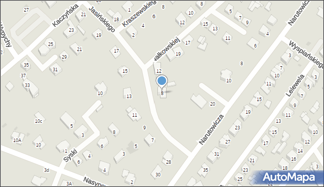 Ostrołęka, Jasińskiego Jakuba, gen., 8, mapa Ostrołęka