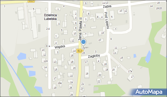 Ostrów Lubelski, Jana Pawła II, 13, mapa Ostrów Lubelski