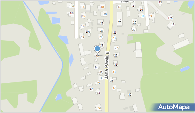 Ostrów Lubelski, Jana Pawła II, 30, mapa Ostrów Lubelski
