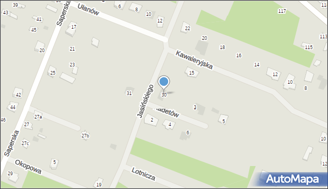 Ostrów Mazowiecka, Jasińskiego Jakuba, gen., 30, mapa Ostrów Mazowiecka