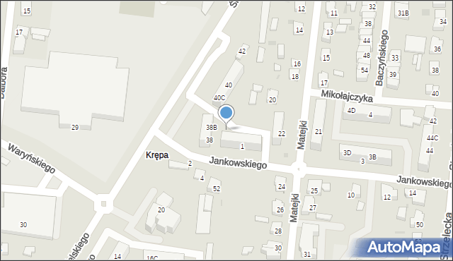 Ostrów Wielkopolski, Jankowskiego Tadeusza, dr., 1c, mapa Ostrów Wielkopolski