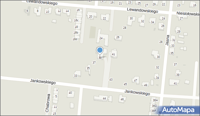 Ostrów Wielkopolski, Jankowskiego Tadeusza, dr., 39, mapa Ostrów Wielkopolski