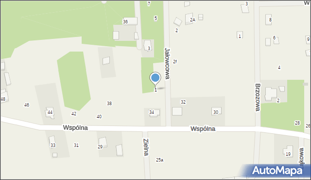 Ostrówek, Jałowcowa, 1, mapa Ostrówek