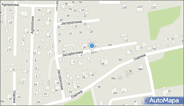 Ostrowiec Świętokrzyski, Jarzębinowa, 10, mapa Ostrowiec Świętokrzyski