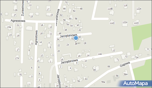 Ostrowiec Świętokrzyski, Jarzębinowa, 26, mapa Ostrowiec Świętokrzyski