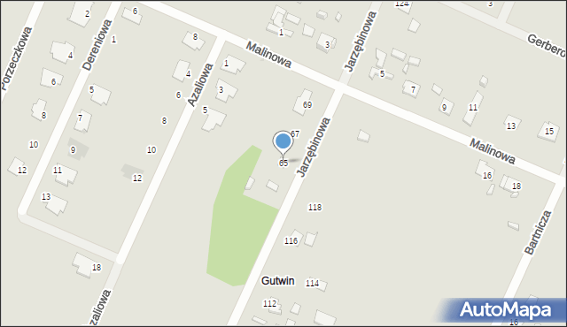 Ostrowiec Świętokrzyski, Jarzębinowa, 65, mapa Ostrowiec Świętokrzyski