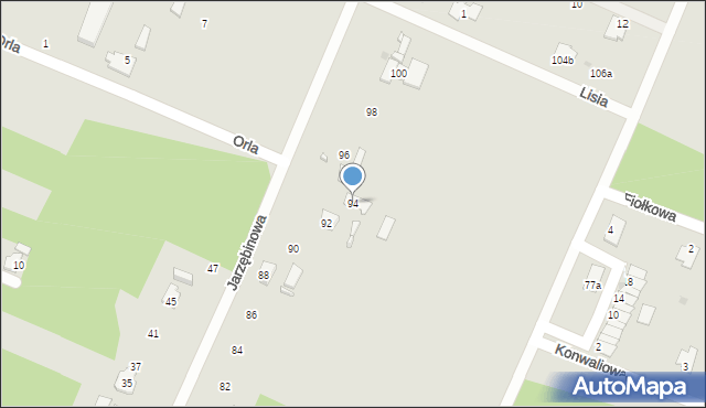 Ostrowiec Świętokrzyski, Jarzębinowa, 94, mapa Ostrowiec Świętokrzyski