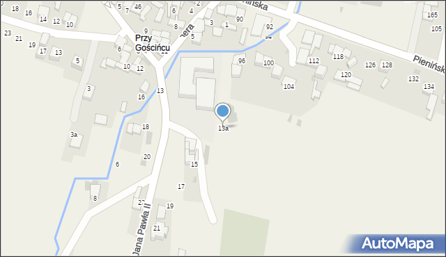 Ostrowsko, Jana Pawła II, 13a, mapa Ostrowsko