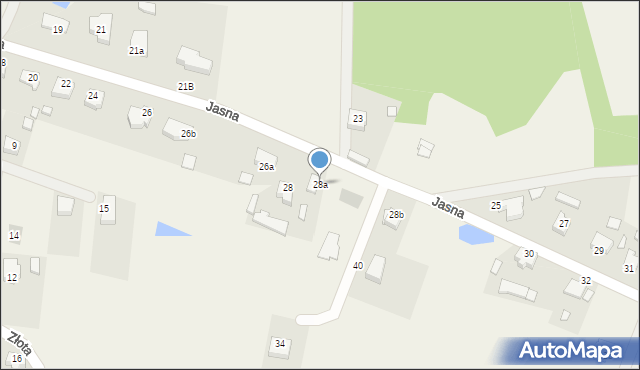 Ostrzeszów-Pustkowie, Jasna, 28a, mapa Ostrzeszów-Pustkowie