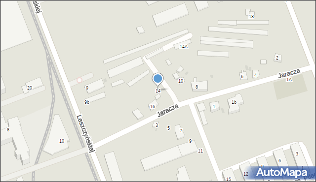 Oświęcim, Jaracza Stefana, 14, mapa Oświęcimia