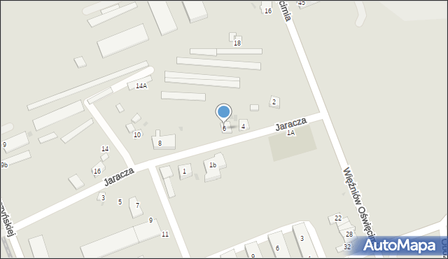 Oświęcim, Jaracza Stefana, 6, mapa Oświęcimia