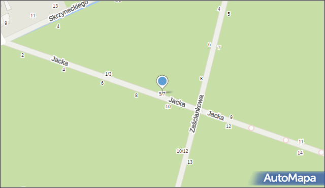 Otwock, Jacka, 5/7, mapa Otwock