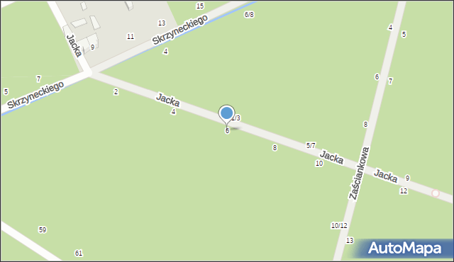 Otwock, Jacka, 6, mapa Otwock