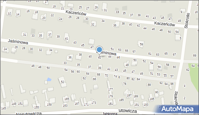 Otwock, Jaśminowa, 42, mapa Otwock