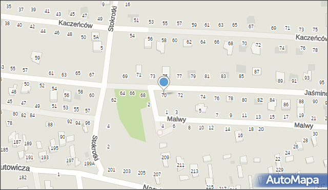 Otwock, Jaśminowa, 70, mapa Otwock