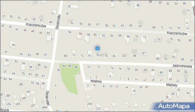 Otwock, Jaśminowa, 77, mapa Otwock