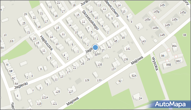 Otwock, Jagienki, 33, mapa Otwock