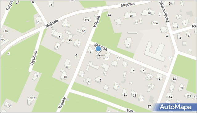 Otwock, Jaracza Stefana, 15, mapa Otwock