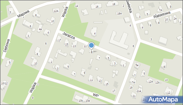 Otwock, Jaracza Stefana, 9, mapa Otwock