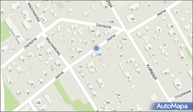 Otwock, Jasna, 19A, mapa Otwock