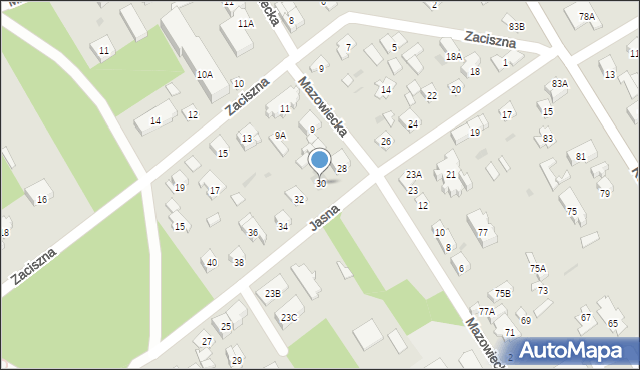 Otwock, Jasna, 30, mapa Otwock