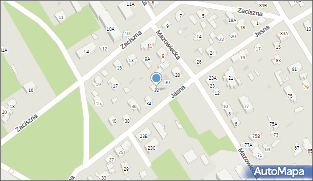 Otwock, Jasna, 32, mapa Otwock