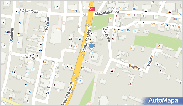 Ożarów, Jana Pawła II, 11, mapa Ożarów