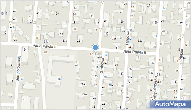 Pabianice, Jana Pawła II, 12a, mapa Pabianic