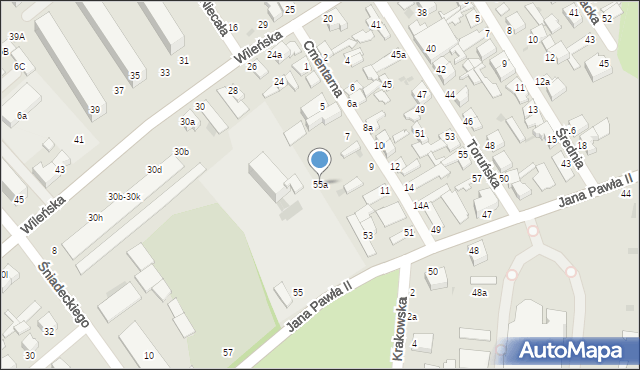 Pabianice, Jana Pawła II, 55a, mapa Pabianic