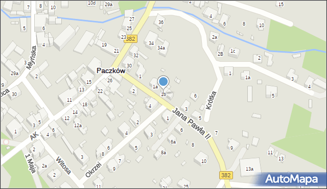 Paczków, Jana Pawła II, 1b, mapa Paczków