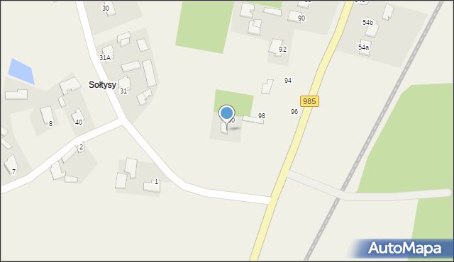 Padew Narodowa, Jana Pawła II, 100a, mapa Padew Narodowa