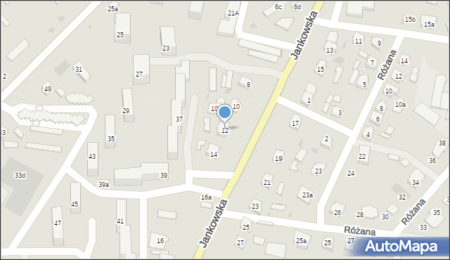 Pakość, Jankowska, 12, mapa Pakość