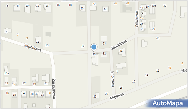 Palędzie, Jagodowa, 30, mapa Palędzie