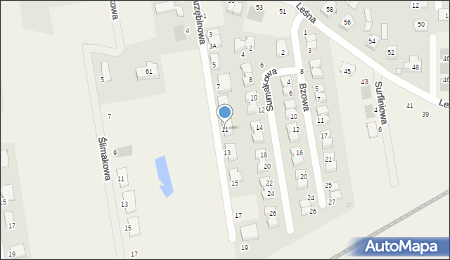 Palędzie, Jarzębinowa, 11, mapa Palędzie