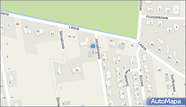 Palędzie, Jarzębinowa, 4, mapa Palędzie