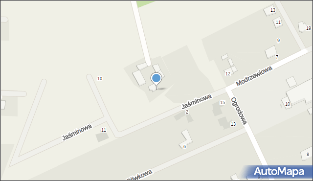 Papowo Toruńskie, Jaśminowa, 4, mapa Papowo Toruńskie