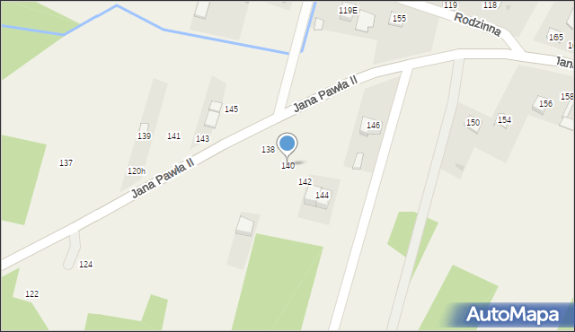 Parznice, Jana Pawła II, 140, mapa Parznice