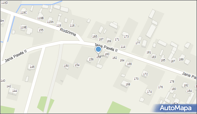 Parznice, Jana Pawła II, 158, mapa Parznice