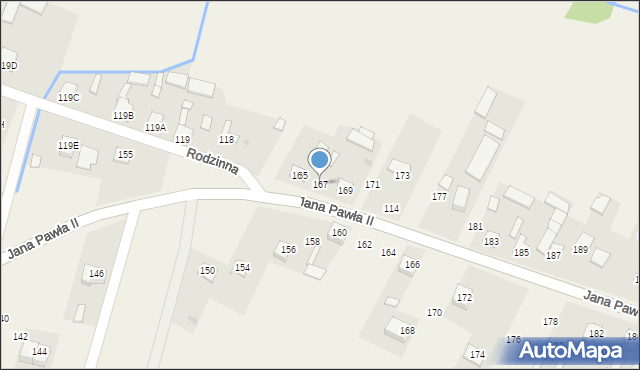 Parznice, Jana Pawła II, 167, mapa Parznice