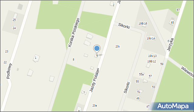 Pasikonie, Jazdy Polskiej, 5, mapa Pasikonie