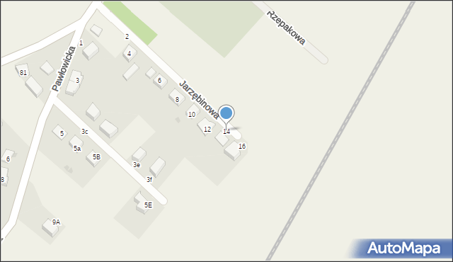 Pasikurowice, Jarzębinowa, 14, mapa Pasikurowice