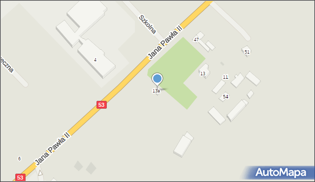 Pasym, Jana Pawła II, 55, mapa Pasym