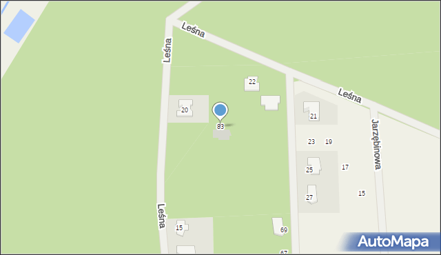 Pawłówek, Jarzębinowa, 83, mapa Pawłówek