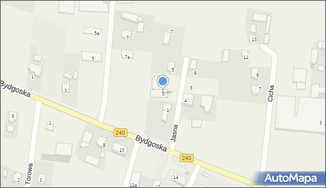 Pawłówko, Jasna, 3, mapa Pawłówko