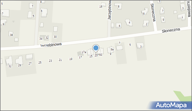 Pęgów, Jarzębinowa, 13, mapa Pęgów