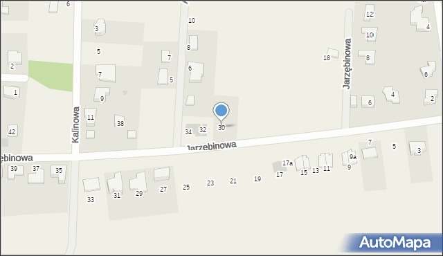 Pęgów, Jarzębinowa, 30, mapa Pęgów