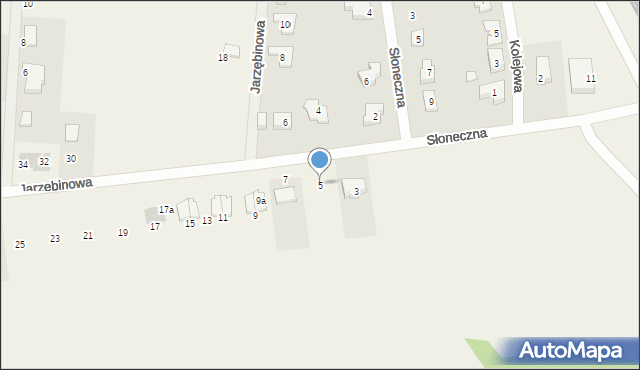 Pęgów, Jarzębinowa, 5, mapa Pęgów