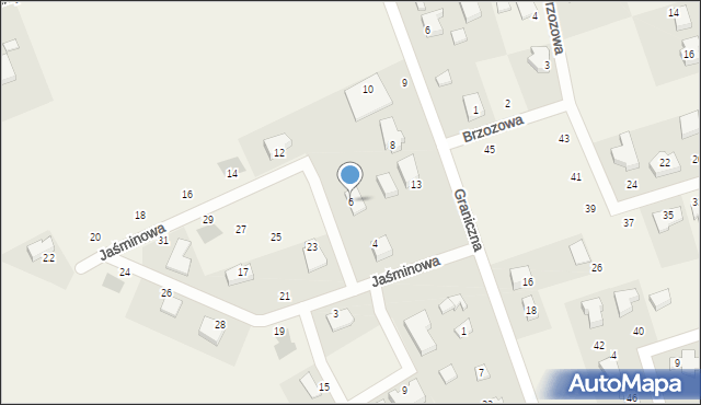 Pępowo, Jaśminowa, 6, mapa Pępowo