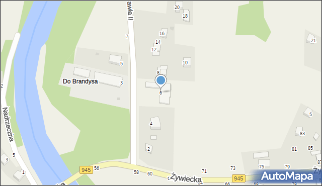 Pewel Mała, Jana Pawła II, 6, mapa Pewel Mała