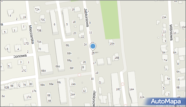 Piaseczno, Jabłoniowa, 15, mapa Piaseczno